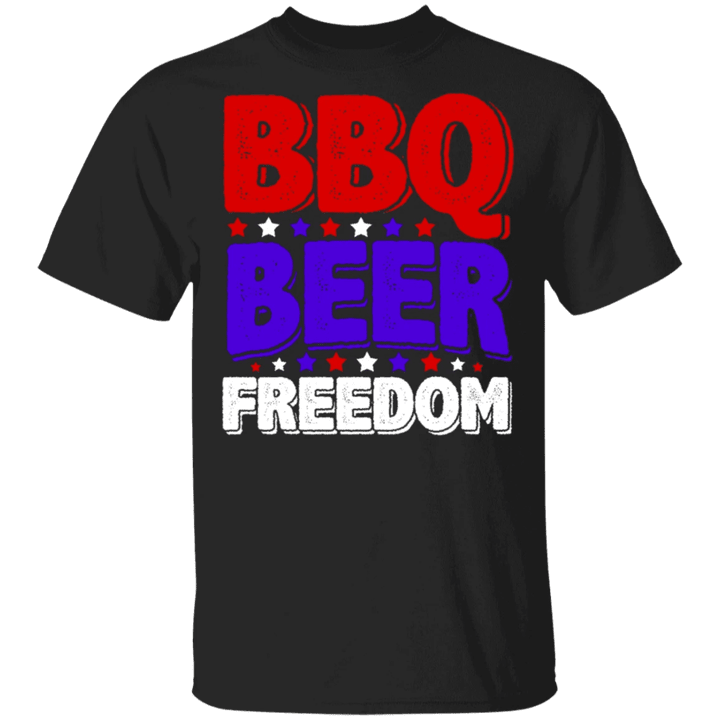 BBQ Beer Freedom Shirt Fourth Of July Gift Shirt For Woman Men Gift For Friends