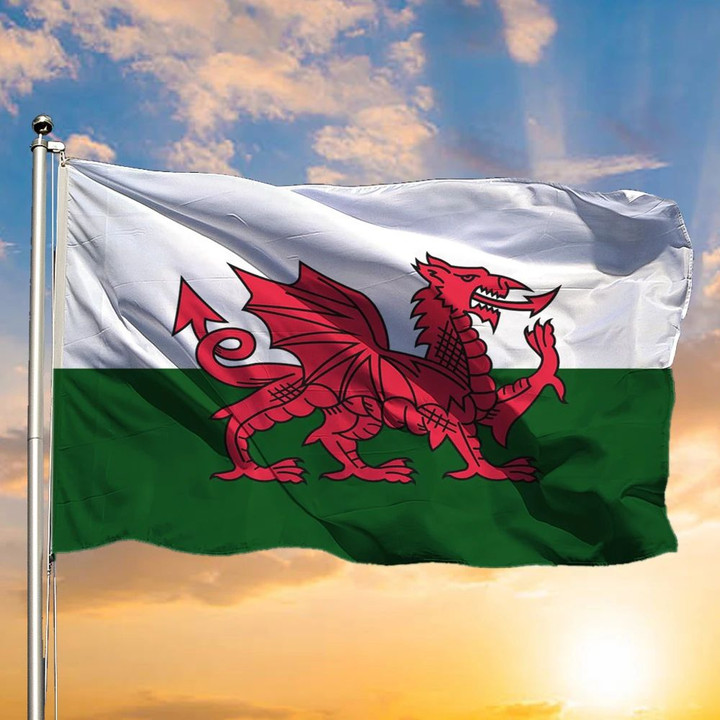 Welsh Dragon Wales Red Dragon Flag Indoor Outdoor Flag Of Wales