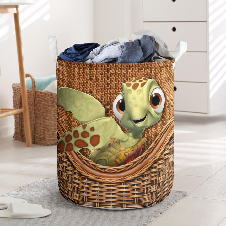 Turtle Laundry Basket With Bamboo Art Funny Turtle Xmas Family Gift Idea