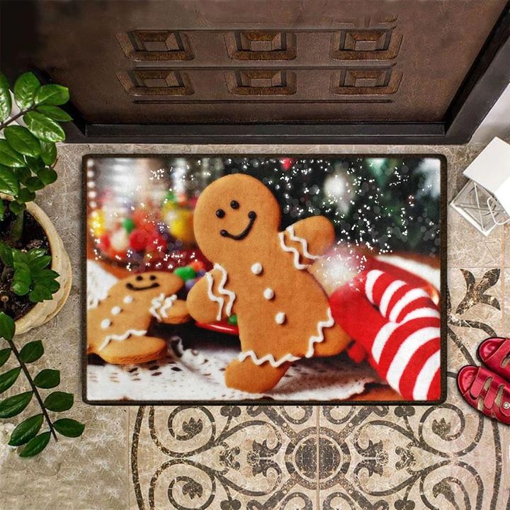 Gingerbread Doormat Holiday Doormat For Outdoor Door Christmas Mat