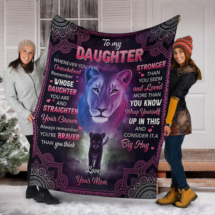 Black Panther Love Mom To My Daughter Fleece Blanket Mother To Daughter Wedding Gift Idea