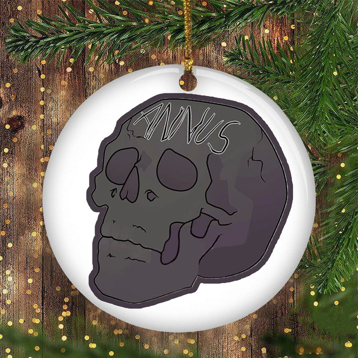 Unus Annus Skull Ornament Markiplier Merch Unique Christmas Outdoor Hanging Ornament 2020