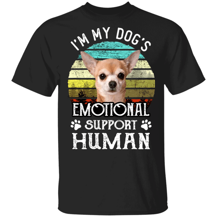 Chihuahua Emotional Support Human T-Shirt Spirit Emotional Support Animal Shirt For Dog Owners