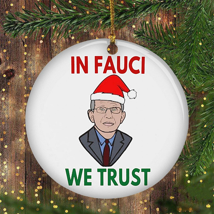 Dr Fauci Christmas Ornament In Fauci We Trust Fauci Santa Ornament Christmas Tree Decorating