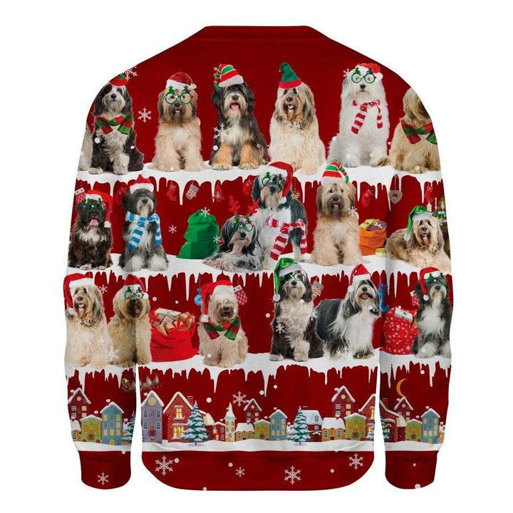 Tibetan Terrier Snowflake Christmas Sweatshirt Couple Christmas Shirt Designs Winter Gifts