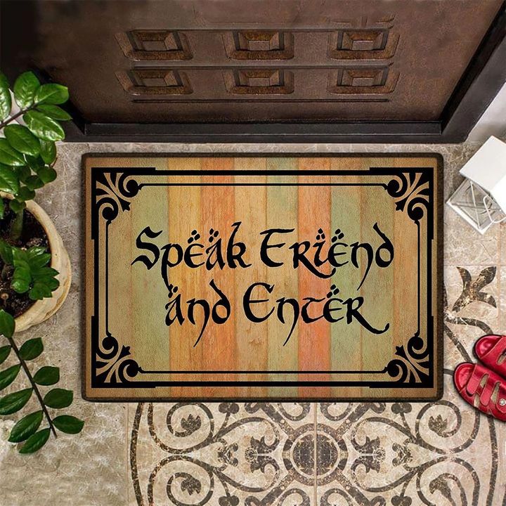 Speak Friend And Enter Doormat Funny Welcome Door Mat Entrance Door Mat For Sale