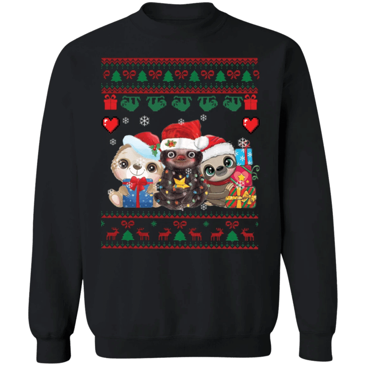 Sloth Merry Christmas Sweatshirt Cute Baby Sloth Sweatshirt Gift For Men For Women