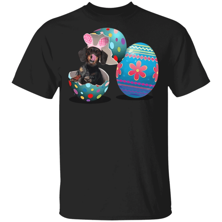 Dachshund Egg Easter T-Shirt Easter Womens Shirt For Adult Gift Idea For Dachshund Lover