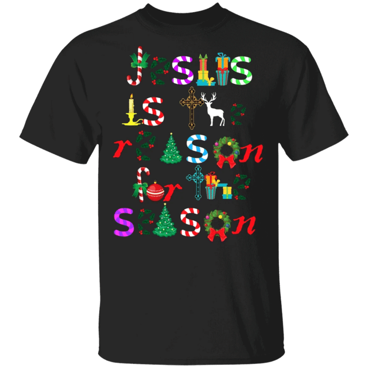 Jesus Is The Reason For The Reason T-Shirt Christmas Tee Shirt Design Gift For Siblings