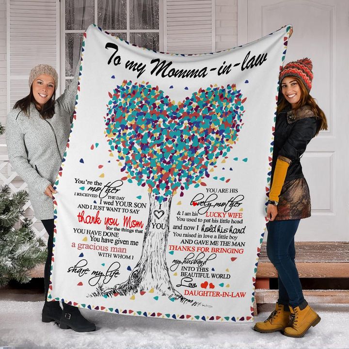 To My Momma In Law Blanket Letter From Daughter In Law Blanket Anniversary Gift For Parent