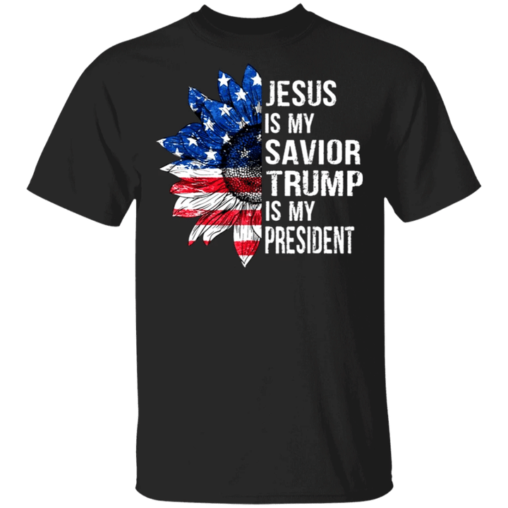Jesus Is My Savior Trump Is My President T-Shirt Vote Election 2020 Shirt Christians Voters