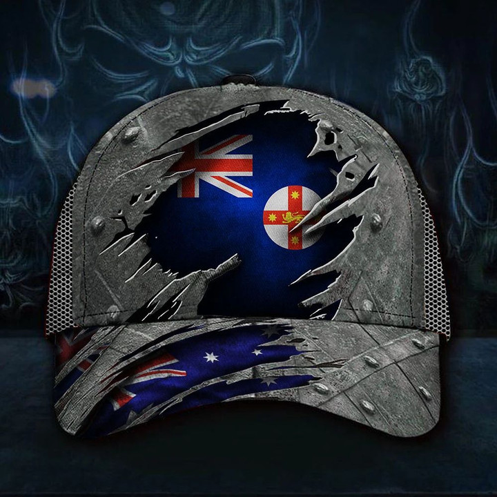 New South Wales State 3D Hat Australian Trucker Hat Patriots Gift For Men Father's Day Gift
