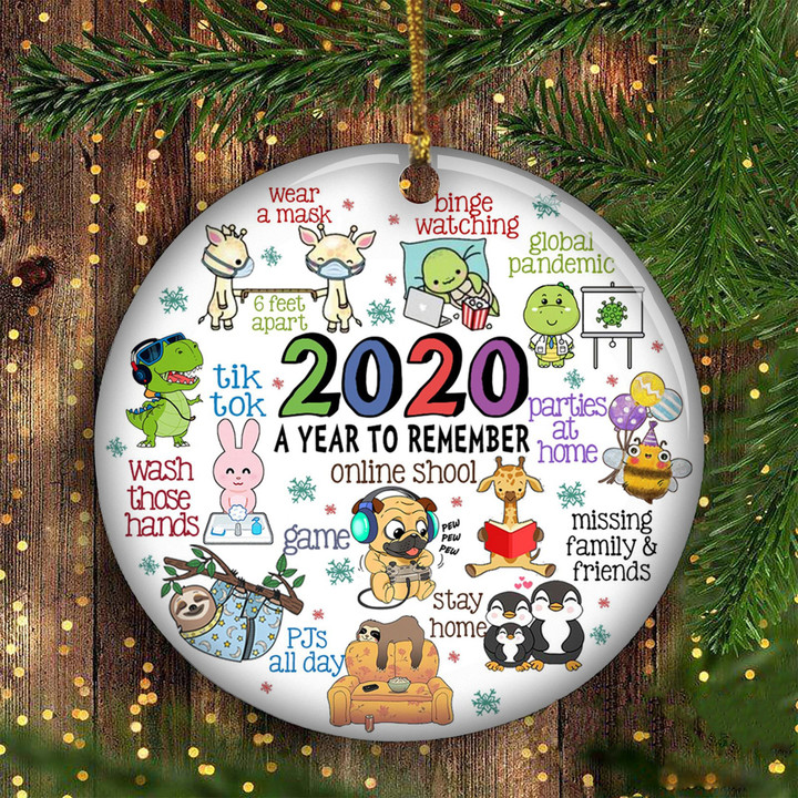 2020 Commemorative Ornament A Year To Remember Cute Christmas Ornament Pandemic