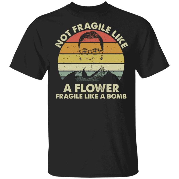 RGB Not Fragile Like Flower Fragile Like A Bomb Vintage T-Shirt RBG Shirt Urban Outfitters