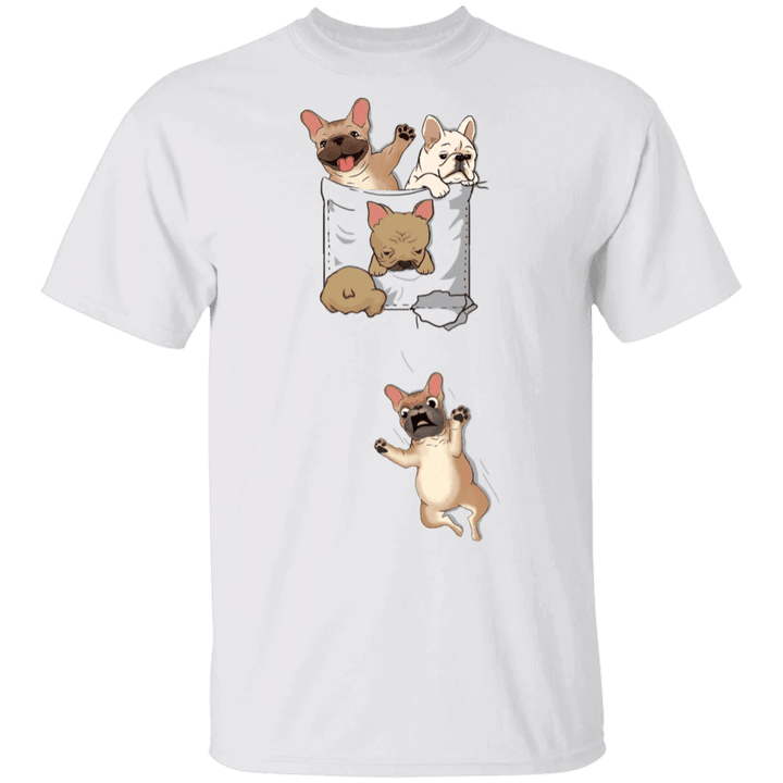 Chihuahua On The Pocket And Outside T-Shirt Funny Novelty Tee Shirt For Men Woman