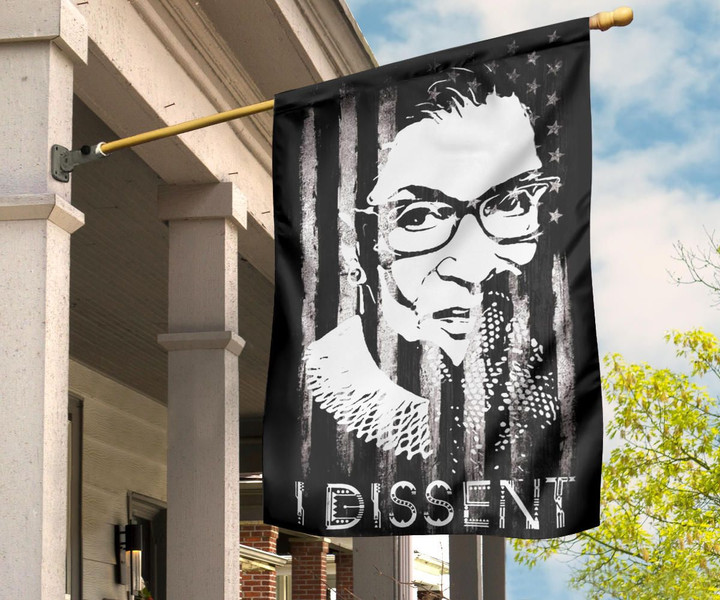Ruth Bader Ginsburg I Dissent American Flag RBG Dissent Quotes Lawn Flag Unique Yard Ornaments