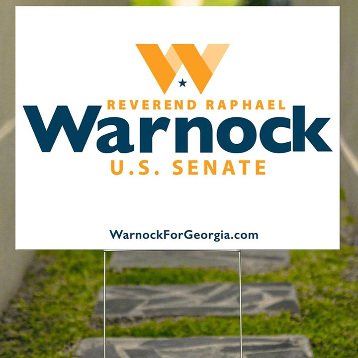 Warnock for Georgia Yard Sign Reverend Raphael Warnock U.S Senate Sign Decor