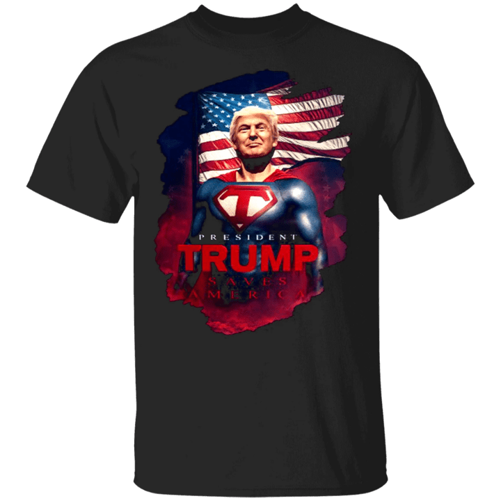 Trump Superman Shirt Trump Save America 2024 T-Shirt For Donald Trump Supporters Gift