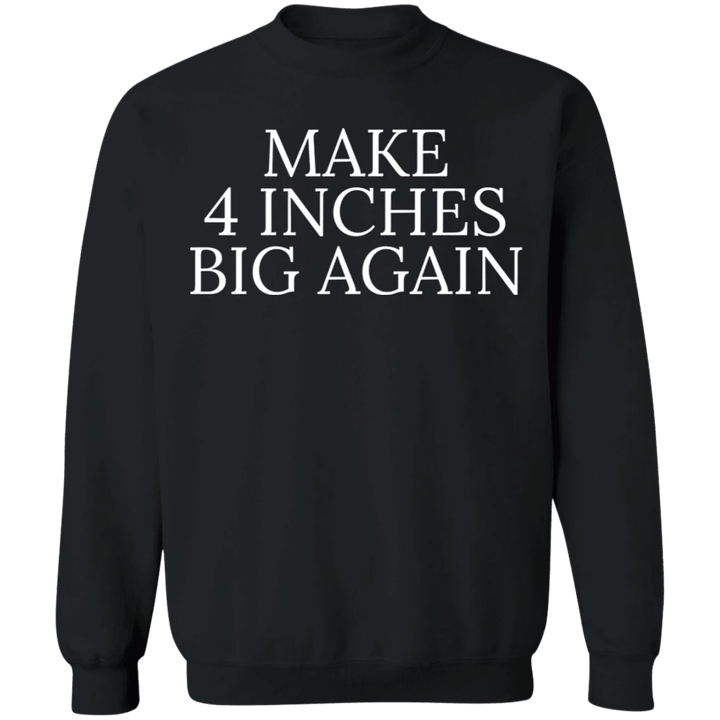 Make 4 Inches Big Again Sweatshirt Funny Sarcastic Mezch Gift For Boyfriends