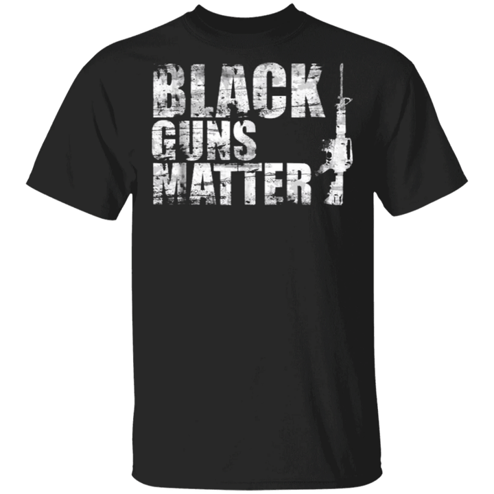 Black Guns Matter AR15 T-Shirt Gun Enthusiast T-Shirts Pro 2nd Amendment Merch