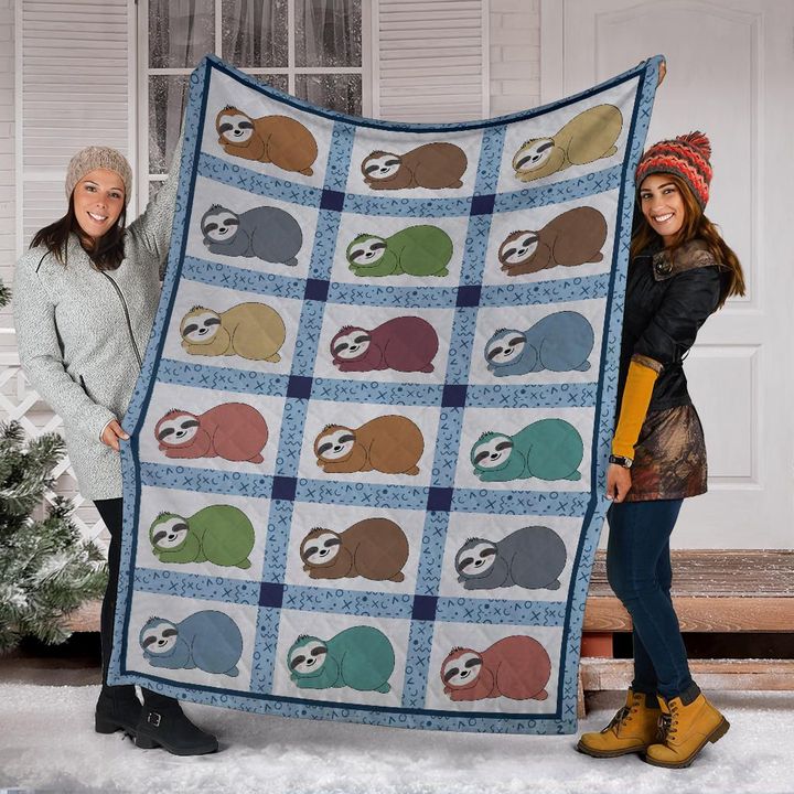 Sloth Fleece Blanket Cute Sloth Graphic Merchandise Blanket For Daughter Gift Idea For Her