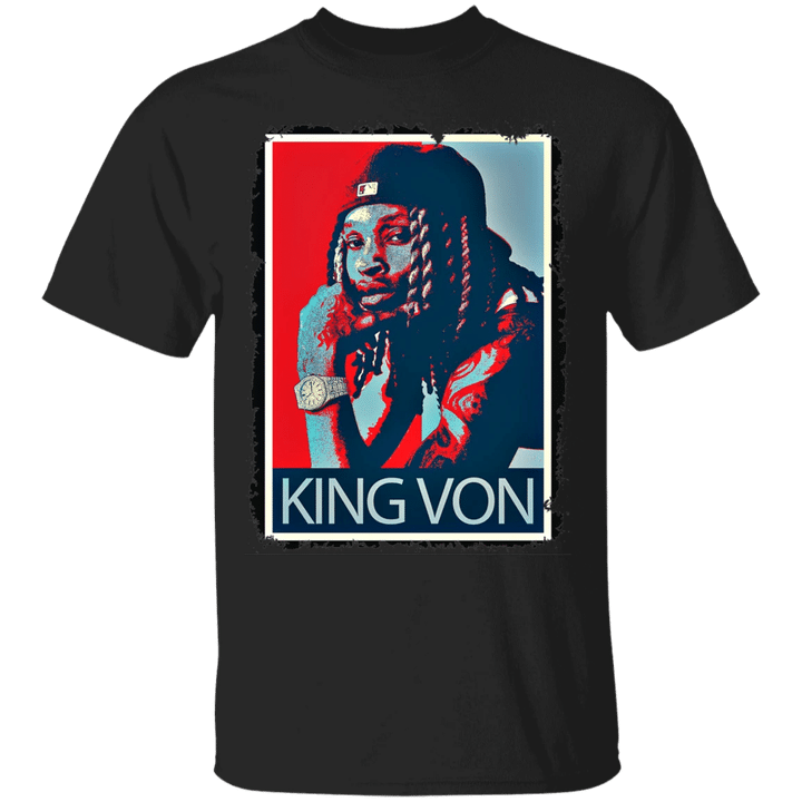 Rip King Von Shirt Artistic Portrait King Von Graphic Tees, King Von Merchandise
