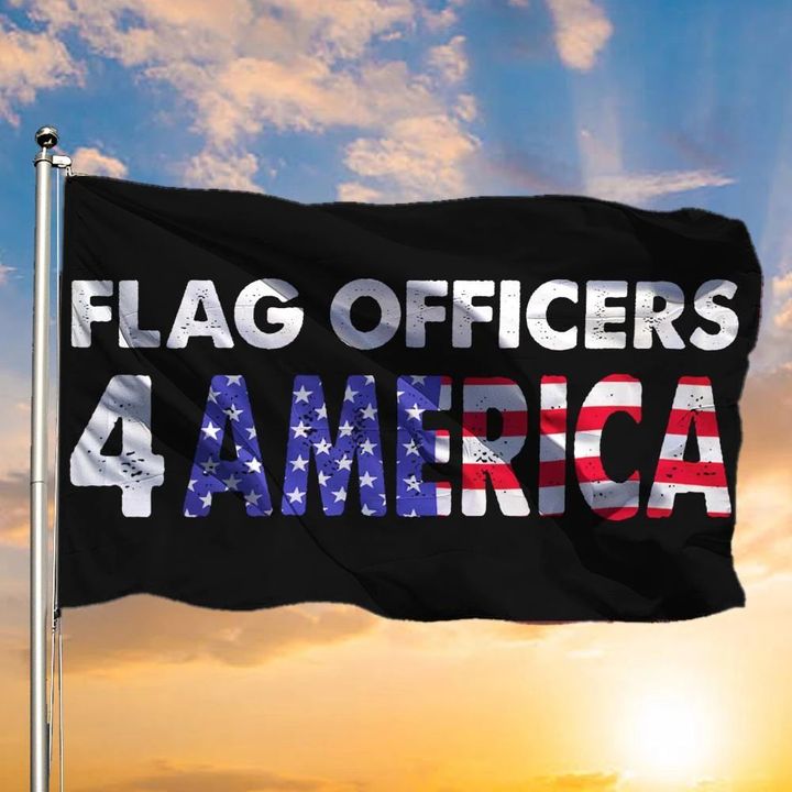 Flag Officers 4 America Flag Patriotic Retired Officers Home Decor Pro-America Anti-Biden Merch