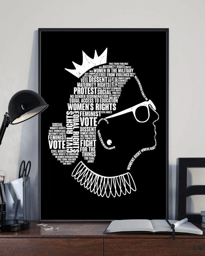 Ruth Bader Ginsburg Poster Protect Women Rights Remember RBG Gifts For Honor Equality Justice