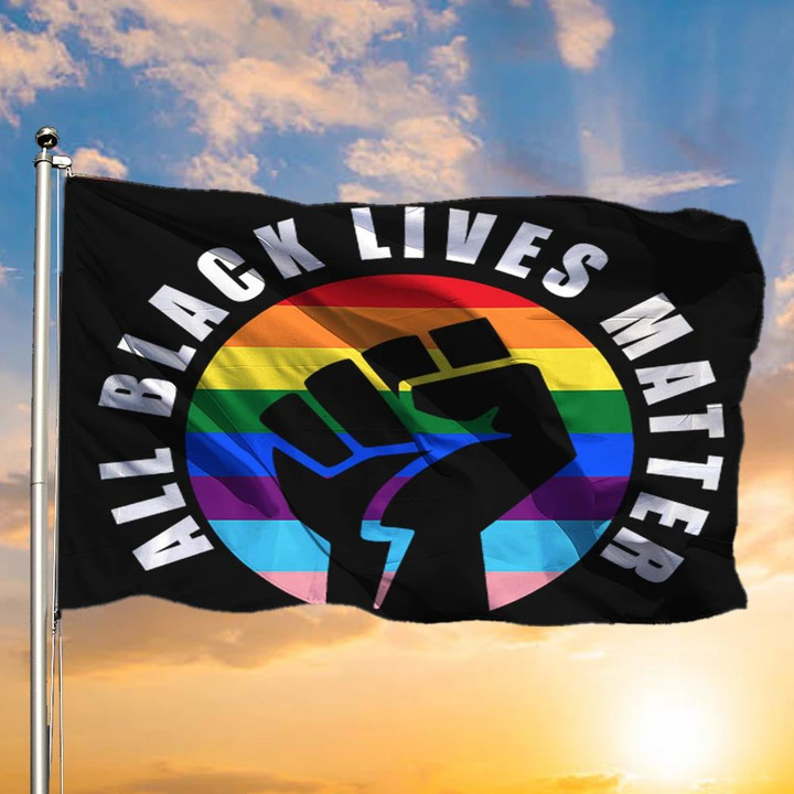 All BLM Black Lives Matter Flag Power First LGBT Rainbow Color Pride Flag For Decor