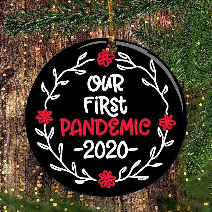 Our First Pandemic Ornament Funny Quarantine 2020 Christmas Ornament Tree Decorating Ideas