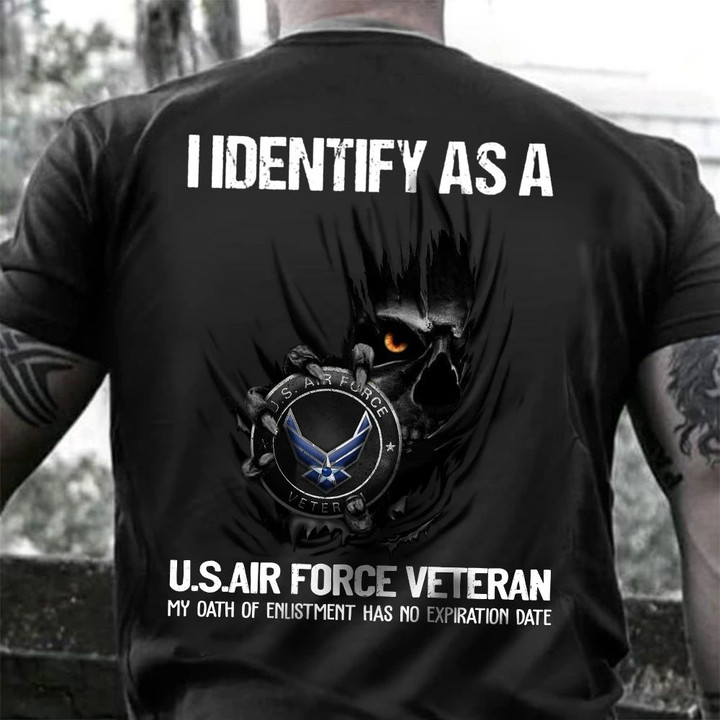 I Identify As A U.S Air Force Veteran Shirt Independence Day T-Shirt Gift For Army Man