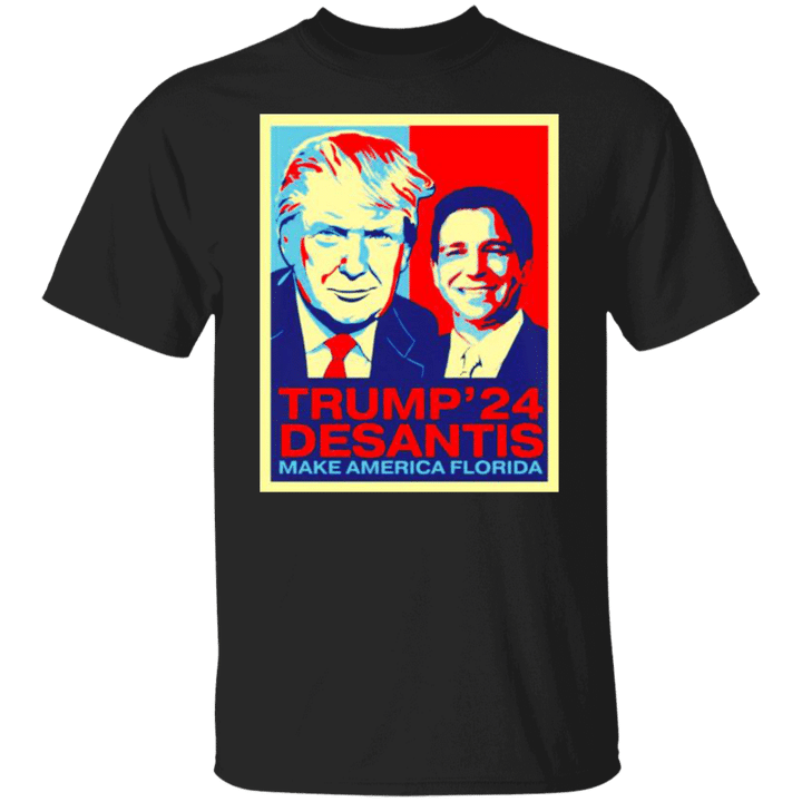 Trump DeSantis 2024 Shirt Make America Florida T-Shirt For Trump And DeSantis Campaign 2024