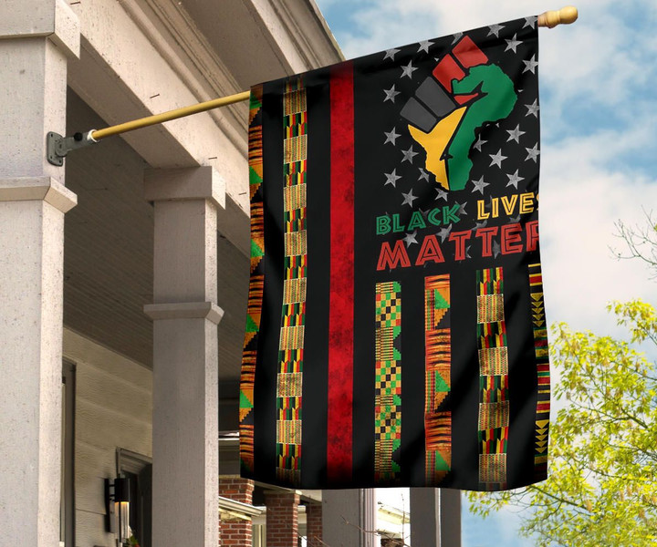 Black Lives Matter Flag Blm Flag American African Juneteenth Day Outdoor Flag