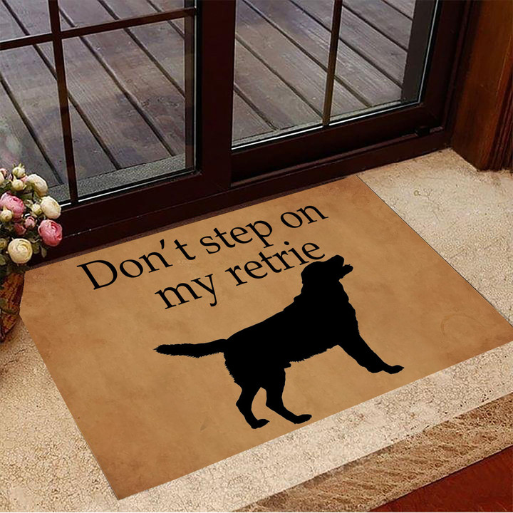 Don't Step On My Retrie Doormat Fun Dog Themed Welcome Mat Golden Retriever Doormat Gift