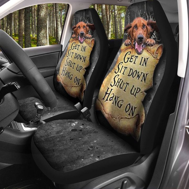 Bloodhound Get In Sit Down Shut Up Hang On Car Seat Cover Funny Car Decoration Inside Ideas