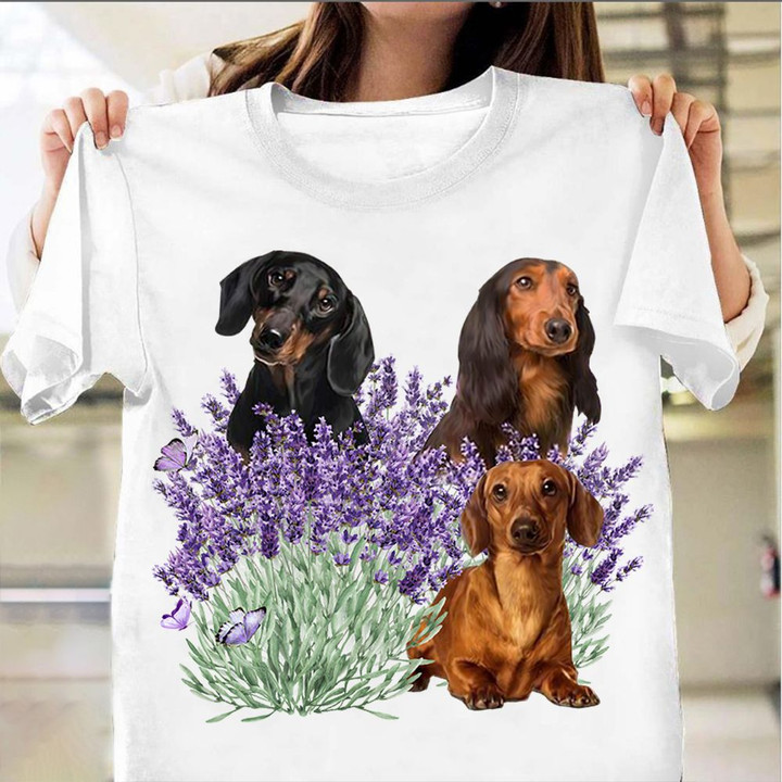 Dachshund Lavender Shirt Dachshund Apparel For Human Best Dog Mom Mother's Day Gift
