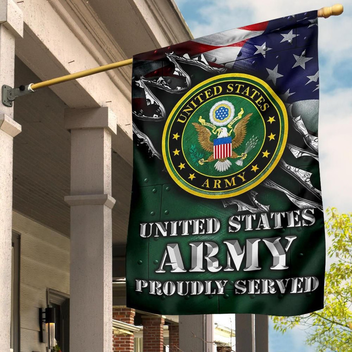 US Army Proudly Served Flag Patriotic Honor United States Army Retirement Gift Ideas