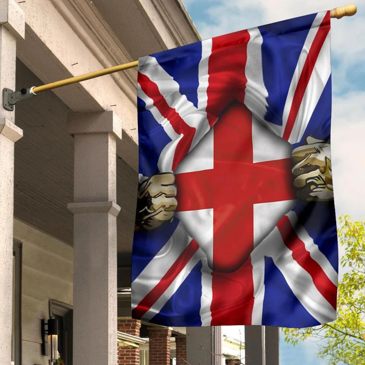 George Cross Flag Inside Great Britain Flag Patriot Merch Proud Flag Outdoor Patio Decor