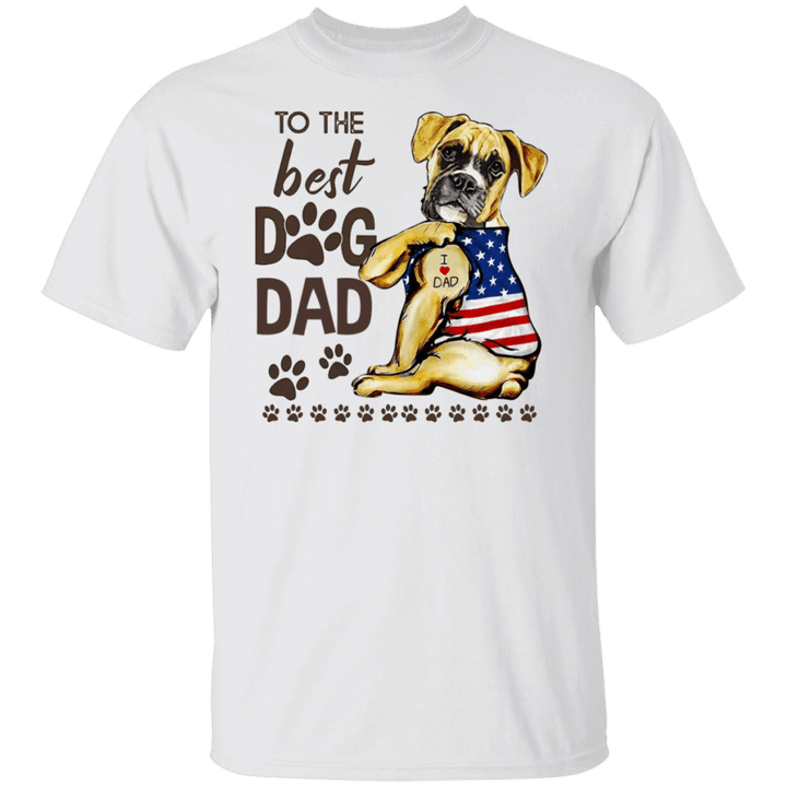 Boxer I Love Dad To The Best Dad Dog Shirt Cute Dog Dad Shirts For Father's Day