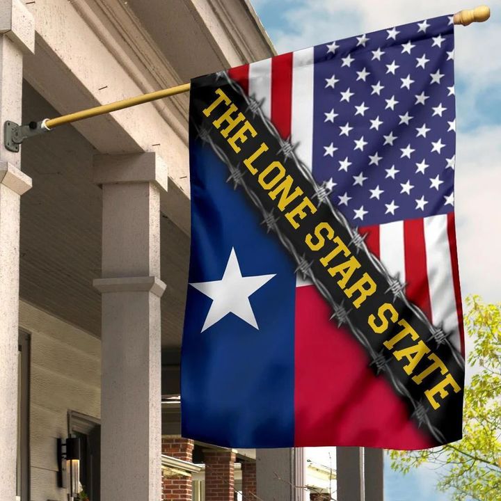 The Lone Star State Texas Flag And American Flag Unique Honor Texas State Flag Patriotic Decor