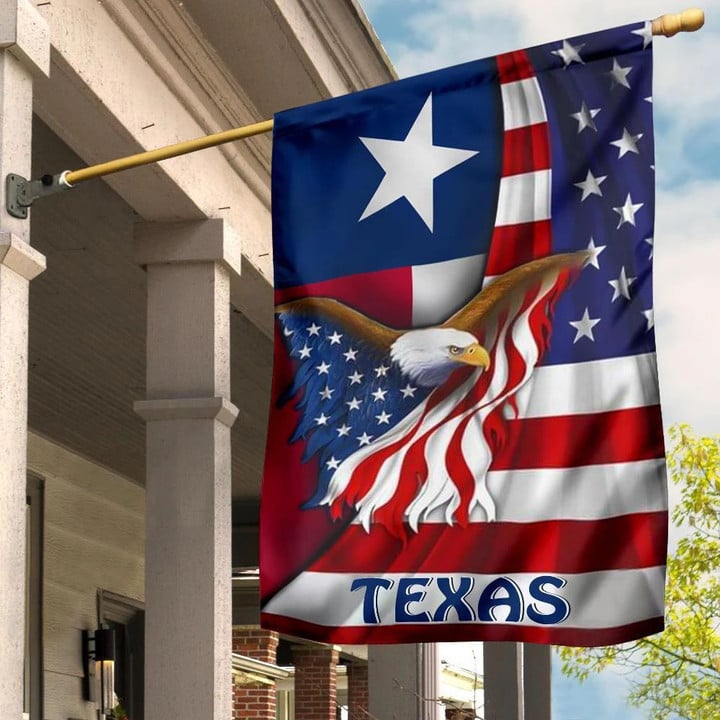 Texas Flag Eagle American Flag Honor Texas State Flag Patriotic Texan Decor Indoor Outdoor