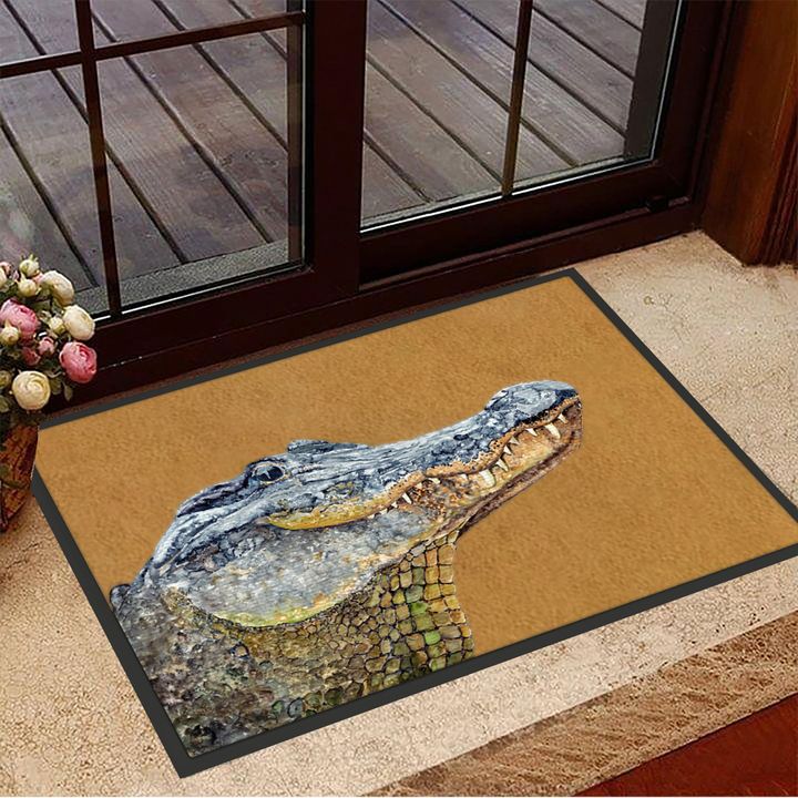 Alligator Doormat Crocodile Animal Print Decorative Door Mats Inside House Gift