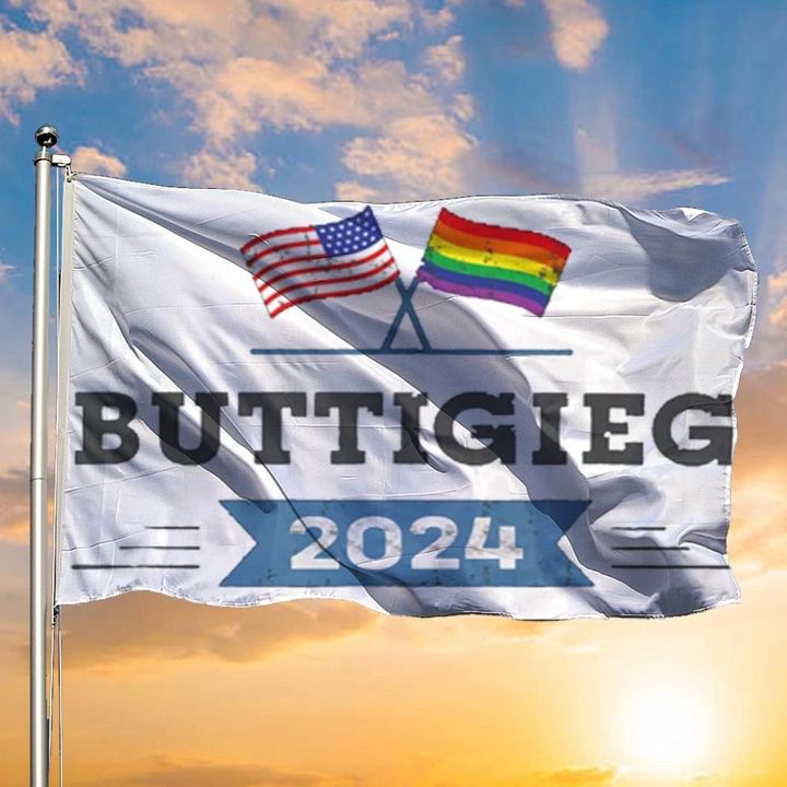 Pete Buttigieg 2024 Flag American Gay Pride Flag President Campaign Decorative Flags For Homes