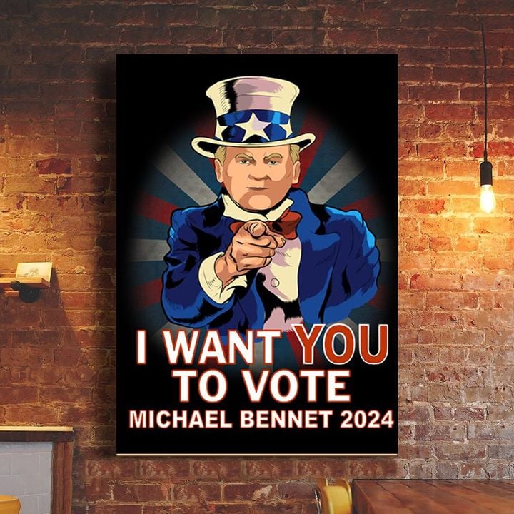 Michael Bennet 2024 Poster President Campaign Political Poster Wall Decor Gift For Family