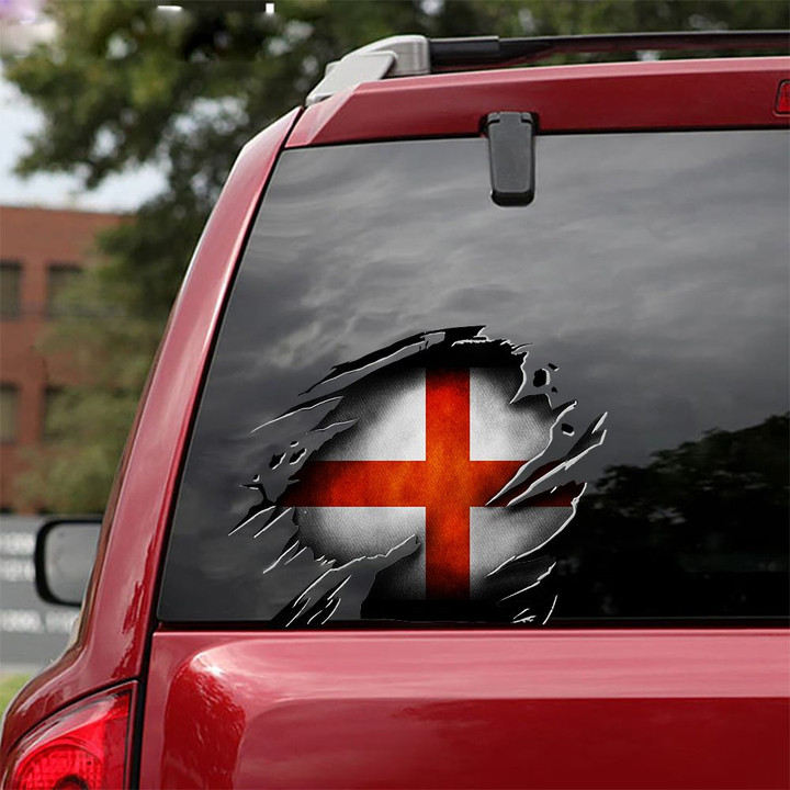 England Flag Car Sticker Car Vinyl Decal Patriotic Proud British English Man Women Gift