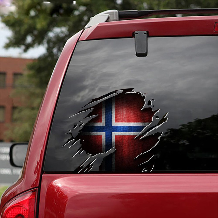 Norway Flag Car Sticker Automotive Decal Honor Norwegian National Flag Patriotic Sticker