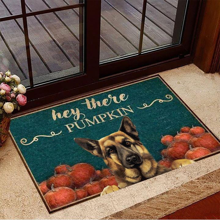 German Shepherd Hey There Pumpkin Doormat Thanksgiving Doormat Gifts For Dog Lovers