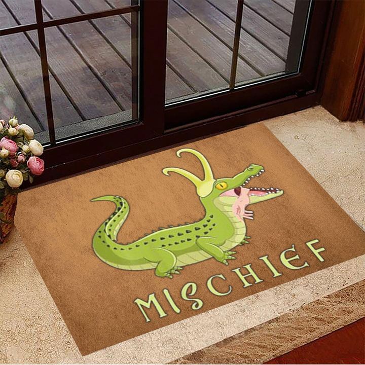 Mischief Doormat Alligator Loki Welcome Mat Home Decoration