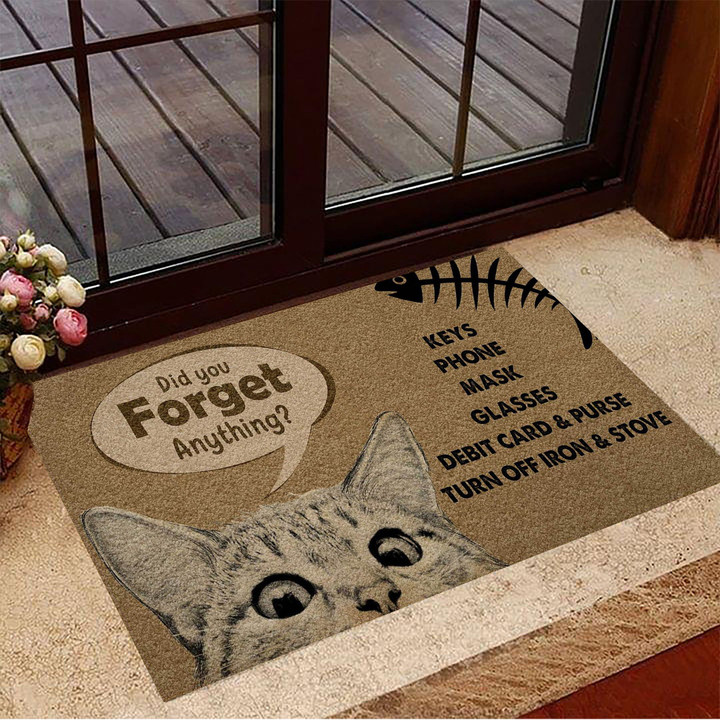 Cat Did You Forget Anything Doormat Funny Welcome Mats Gifts For Cat Lovers
