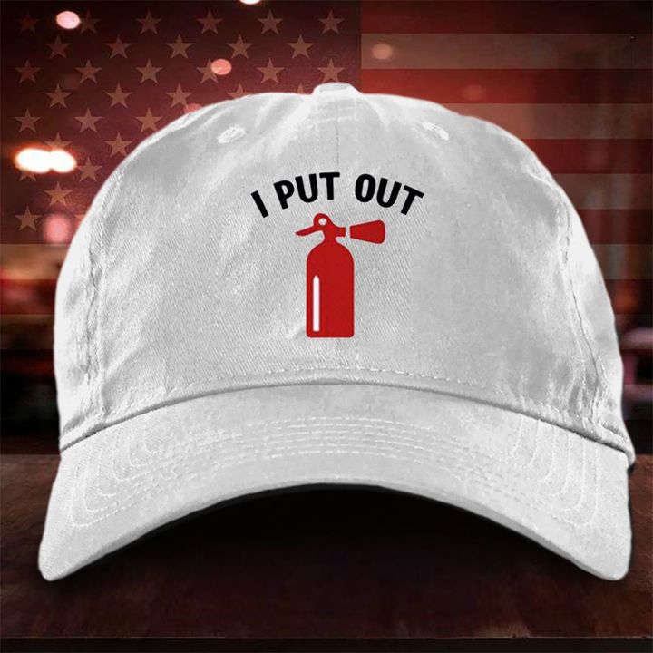 I Put Out ​Hat Fire Extinguisher Funny Hats For Adults Presents For Step Dad MK
